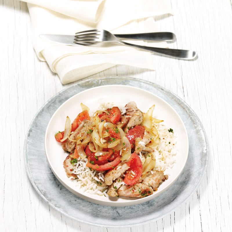 Foto Schweinefilet auf Tomaten von WW