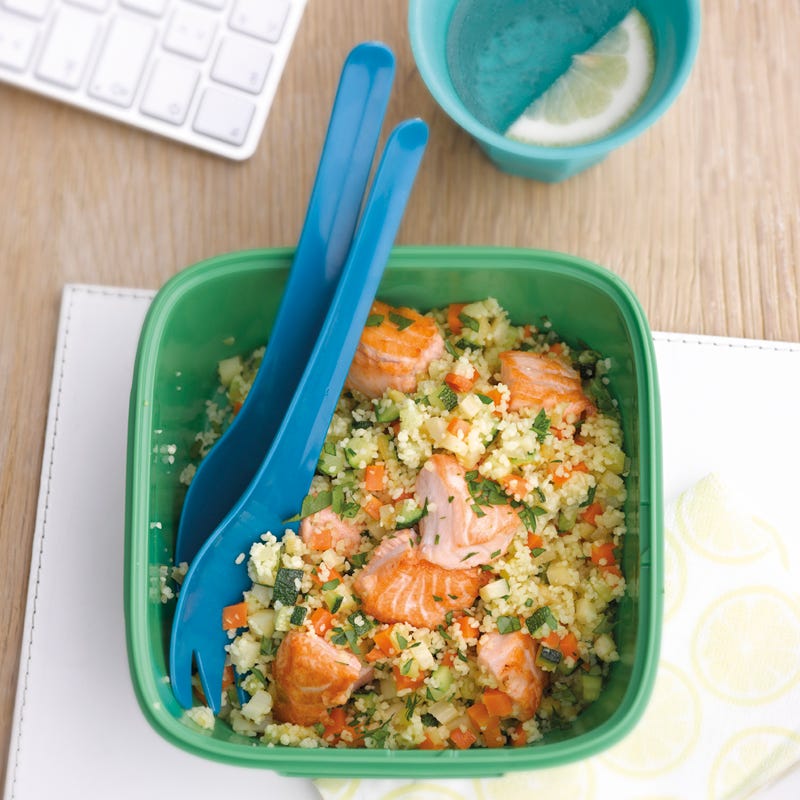 Foto Gemüsecouscous mit Lachswürfeln von WW
