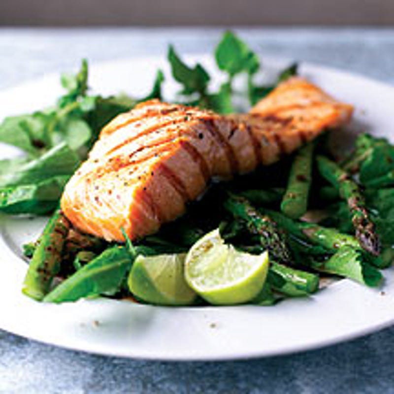 Foto Lachsfilet mit grünem Spargel von WW