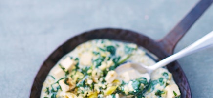 Bulgur mit Tofu und Spinat