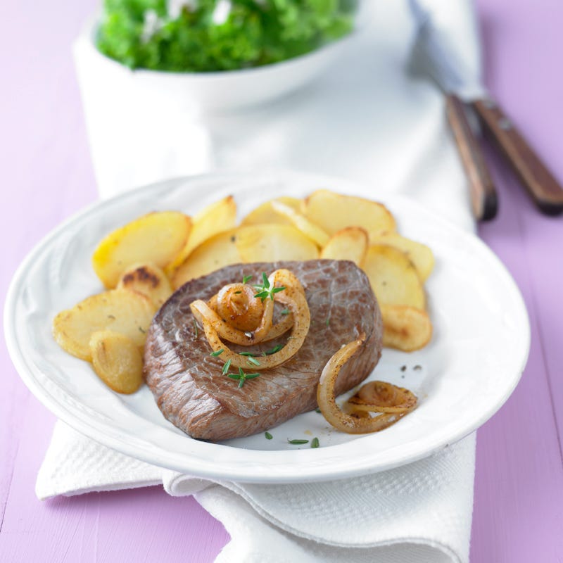 Foto Zwiebelsteaks mit Bratkartoffeln von WW
