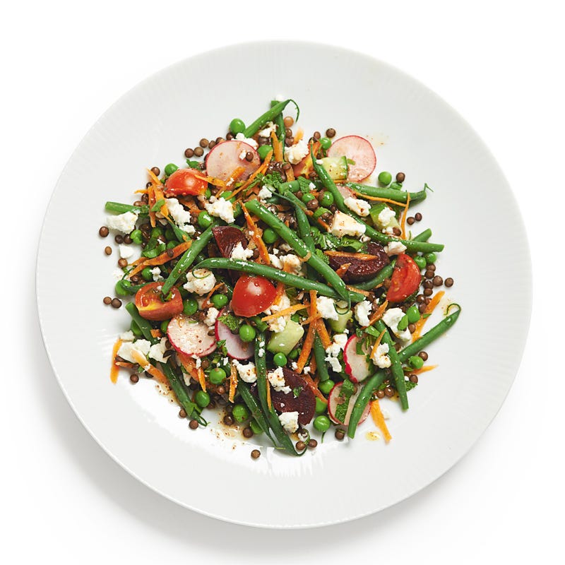 Photo of Summer vegetable & feta lentil salad by WW