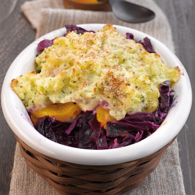 Foto Orangenrotkohl mit Kartoffelhaube von WW