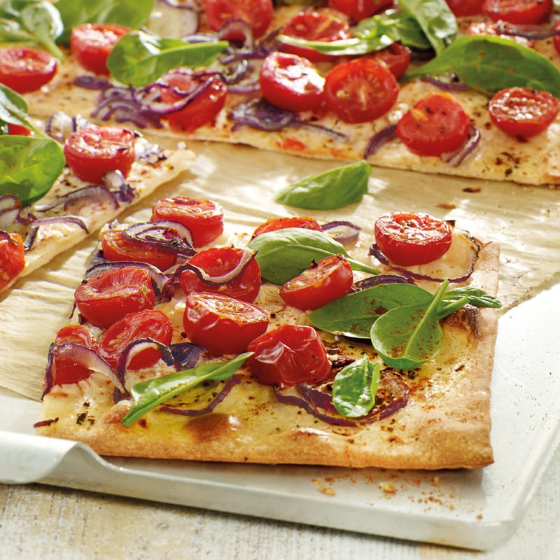 Foto Gemüseflammkuchen mit Spinat von WW