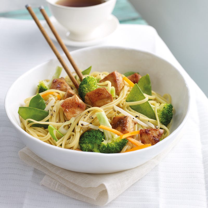 Foto Asia-Nudel-Pfanne mit Hähnchen von WW