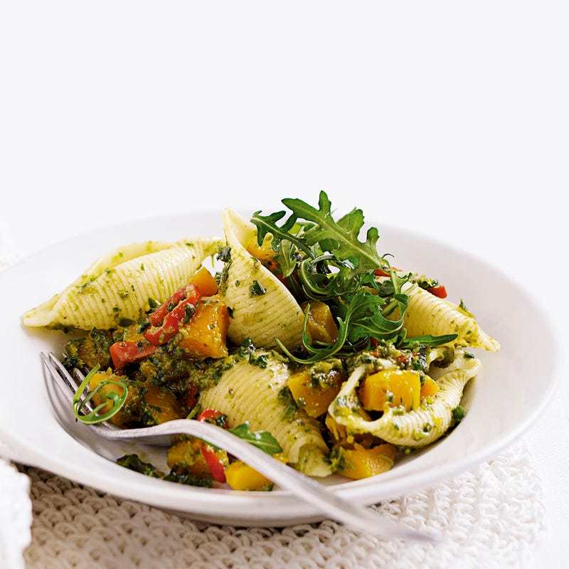 Foto Warmer Salat mit Kürbis und Spinat von WW