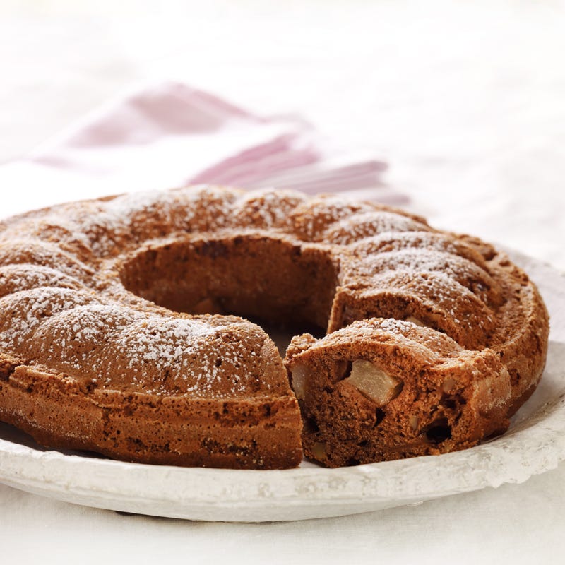 Foto Birnen-Schoko-Kuchen mit Walnüssen von WW