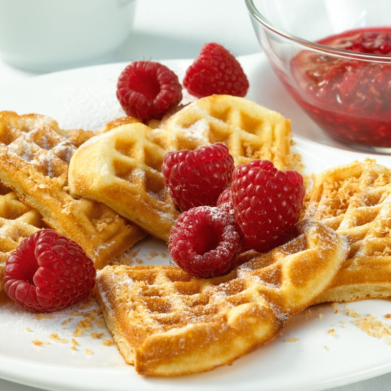 Foto Kokoswaffeln mit Himbeeren von WW
