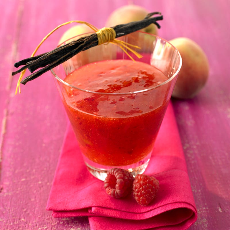 Pfirsich-Himbeer-Konfitüre