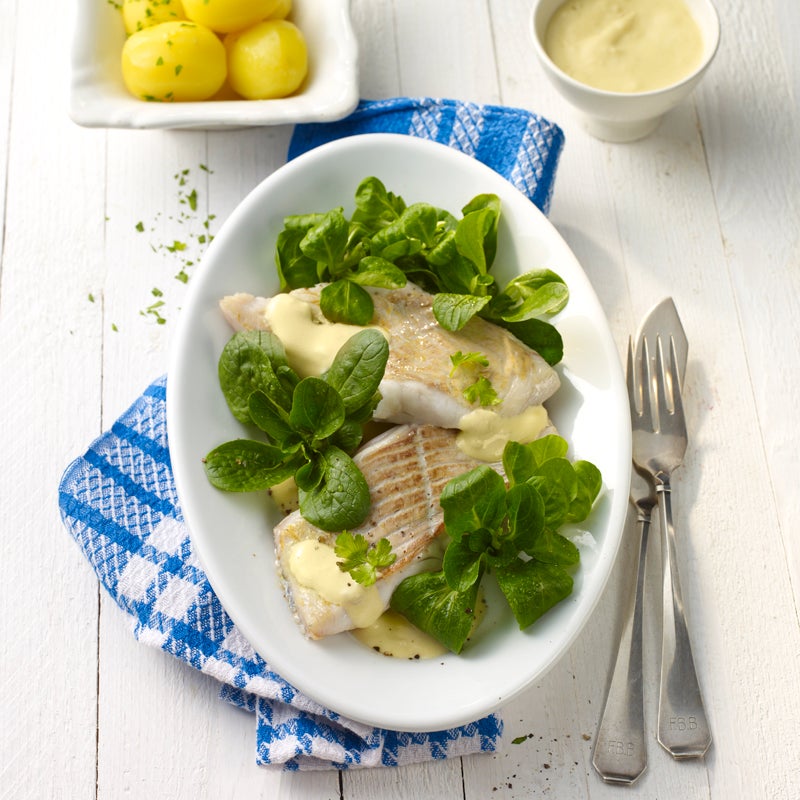 Seelachsfilet mit Senfsauce Rezept | WW Deutschland Seelachsfilet mit Senfsauce Rezept | WW Deutschland