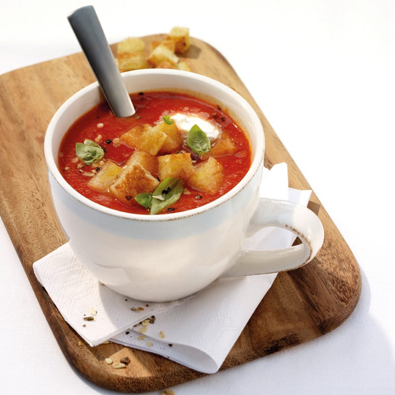 Foto Tomatensuppe mit Croûtons von WW