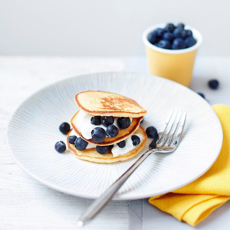 Foto Amerikanische Pfannkuchen mit Blaubeeren von WW