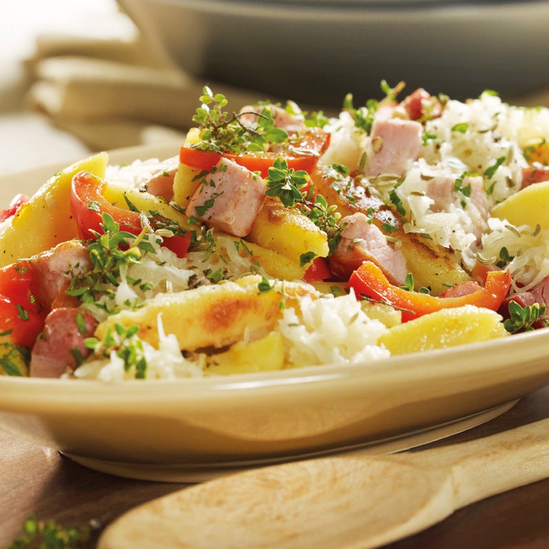 Sauerkraut-Kasseler-Pfanne Rezept | WW Deutschland Sauerkraut-Kasseler-Pfanne Rezept | WW Deutschland