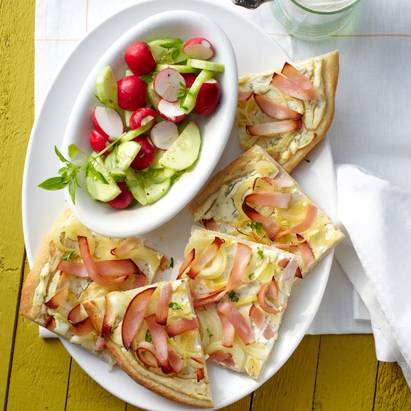 Foto Flammkuchen mit Geflügel von WW