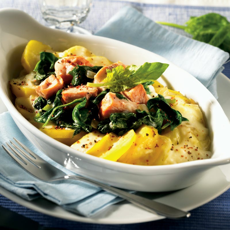 Foto Kartoffel-Spinat-Auflauf mit Lachs von WW