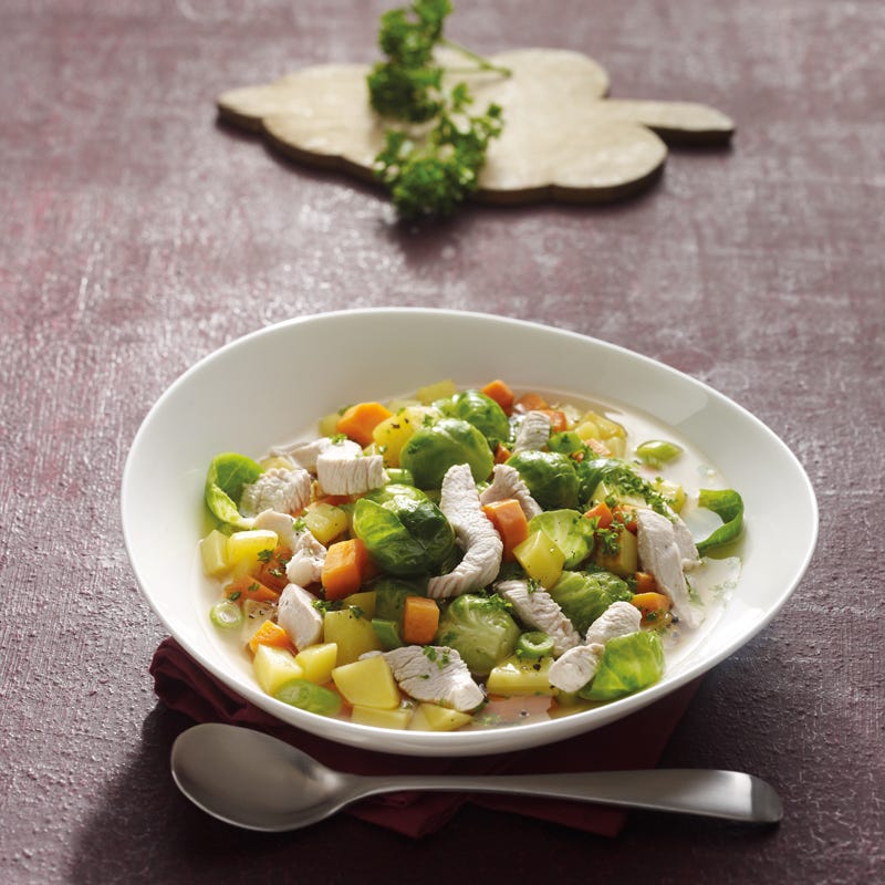 Foto Rosenkohleintopf mit Geflügel von WW