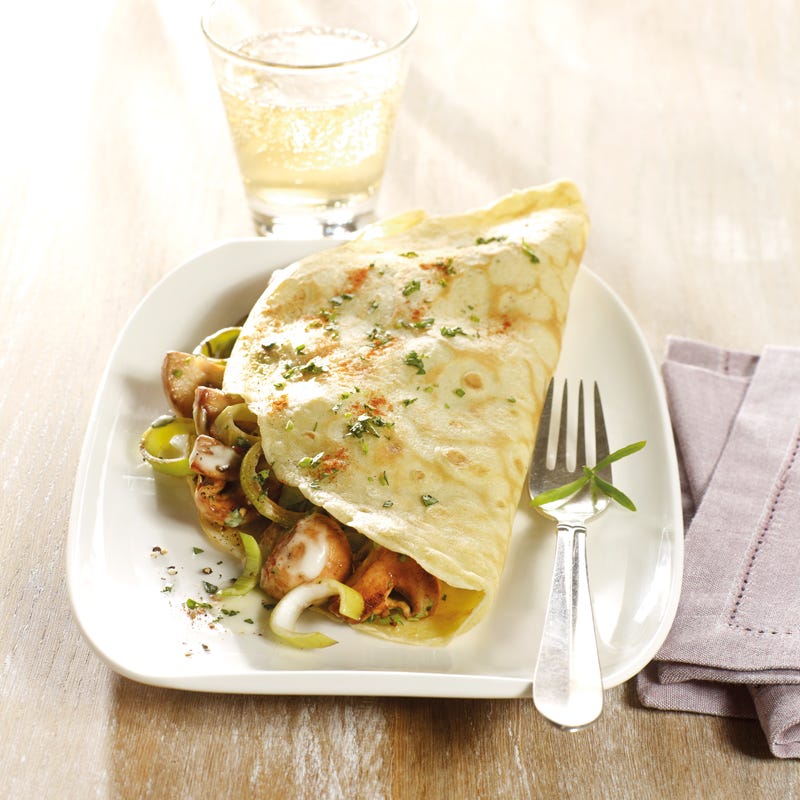 Foto Pfannkuchen mit Champignon-Lauch-Füllung von WW