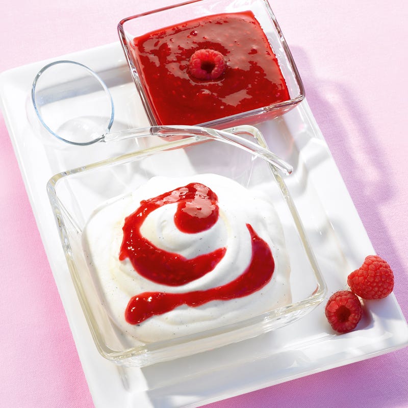 Foto Bayerische Creme mit Himbeermark von WW