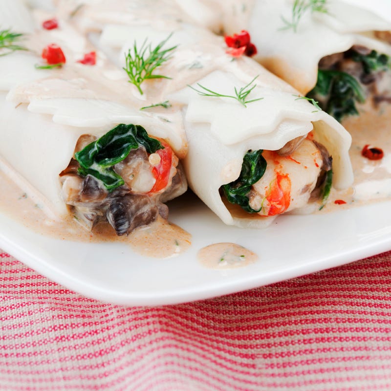 Foto Cannelloni mit Garnelen und Pilzen von WW