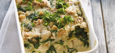 Spinatlasagne mit Putenbrust