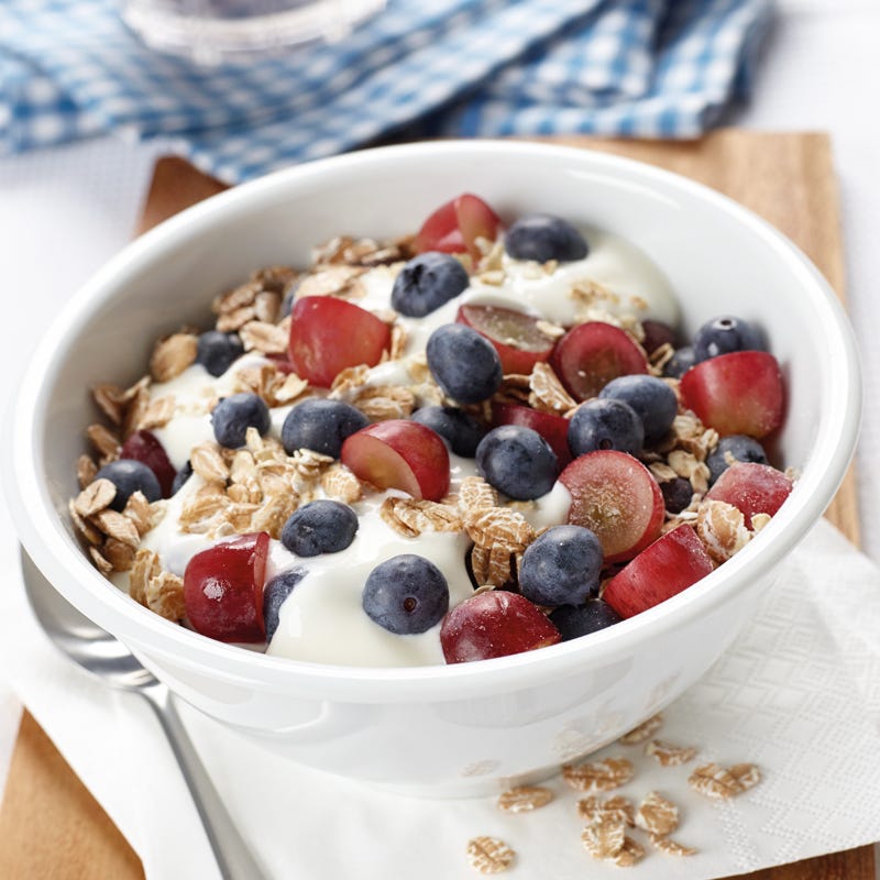 Joghurtmüsli mit Trauben