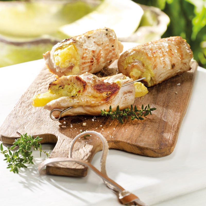 Curry-Puten-Röllchen mit Ananas Rezept | WW Deutschland Curry-Puten-Röllchen mit Ananas Rezept | WW Deutschland