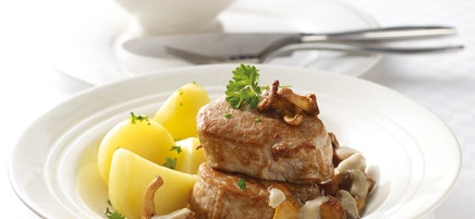 Schweinemedaillons mit Pfifferlingrahmsauce