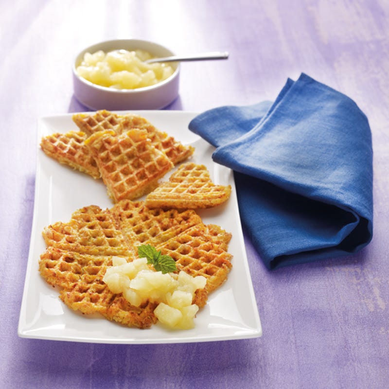 Foto Kartoffelwaffeln mit Apfelmus von WW