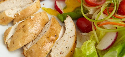 Roast chicken and potatoes
