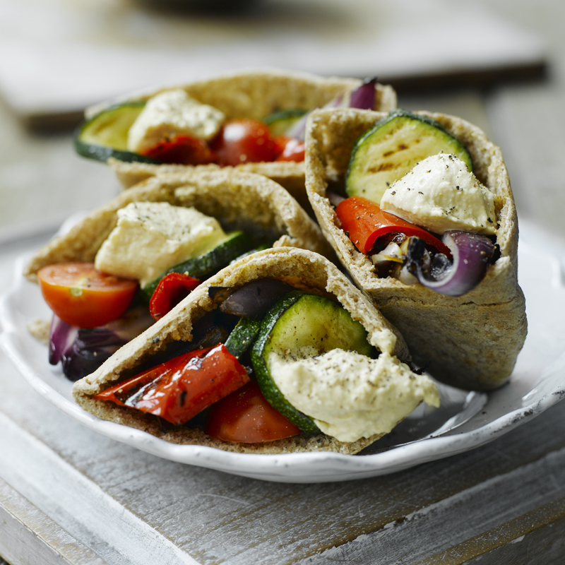 Foto Vollkornpita mit gegrilltem Gemüse von WW