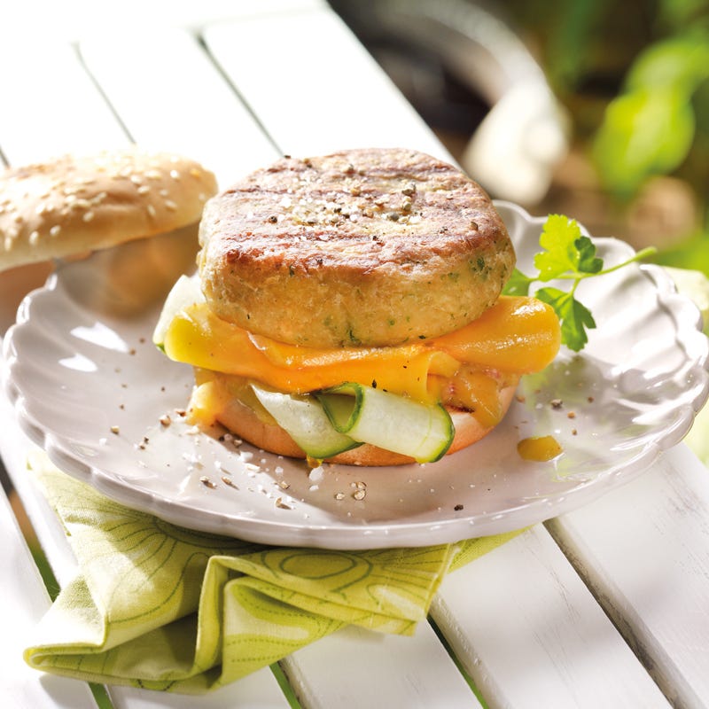 Foto Kichererbsenburger mit Apfel-Curry-Sauce von WW