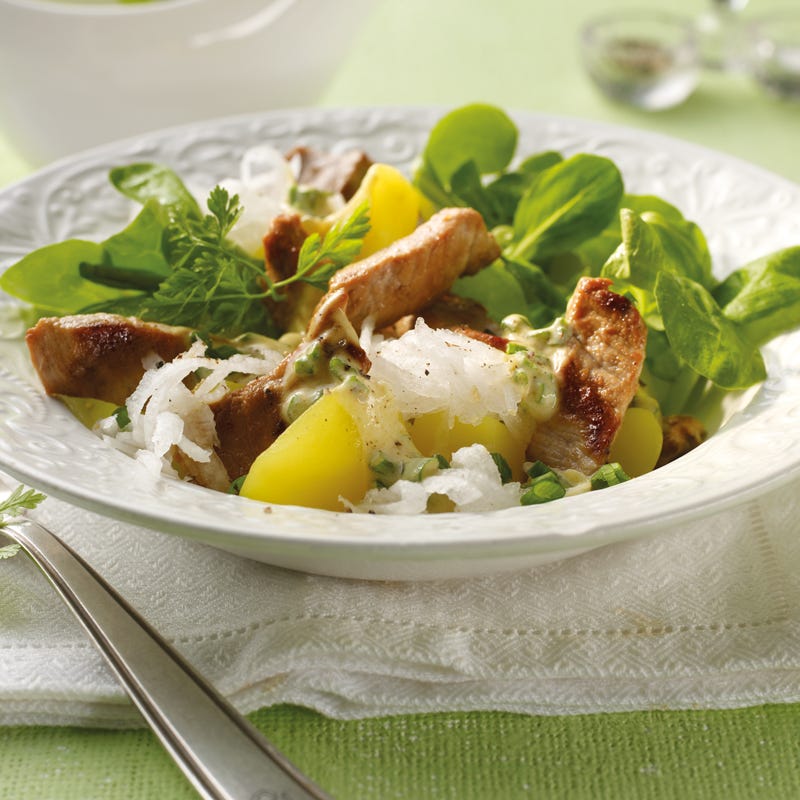 Foto Kartoffelsalat mit Schnitzelstreifen von WW