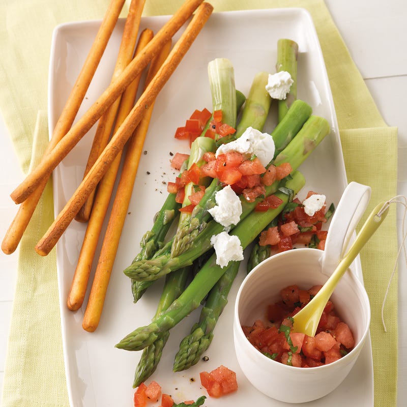 Foto Grüner Spargel mit Melonensalsa von WW