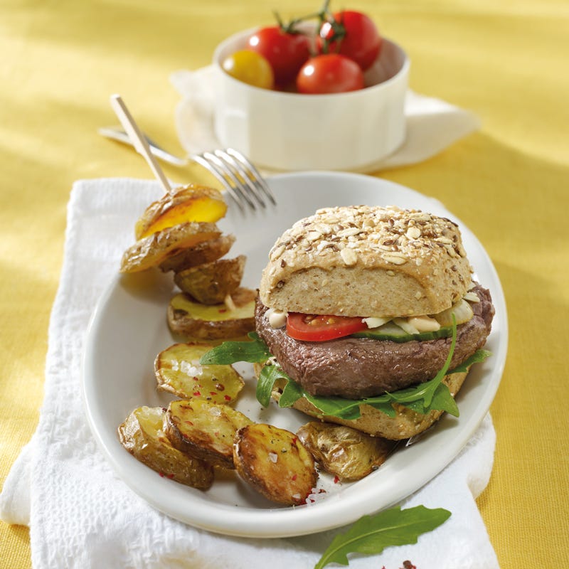 Foto Filetburger mit Kartoffelscheiben von WW