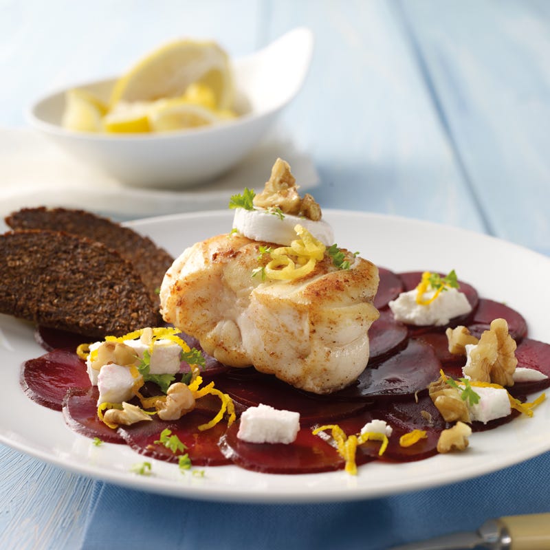 Foto Seeteufel mit Rote-Bete-Carpaccio von WW
