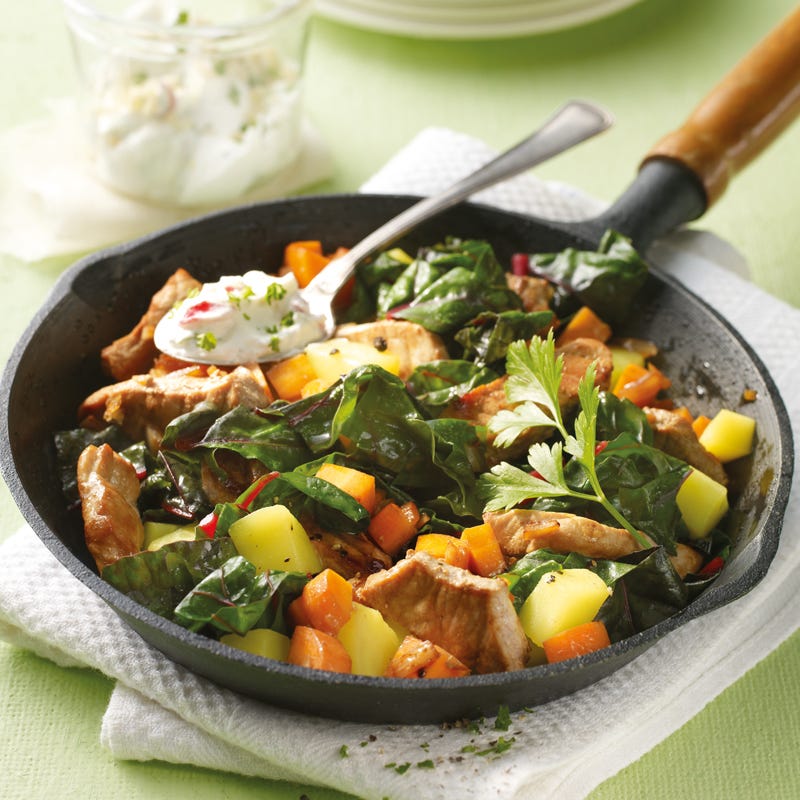 Foto Mangoldpfanne mit Quarktopping von WW