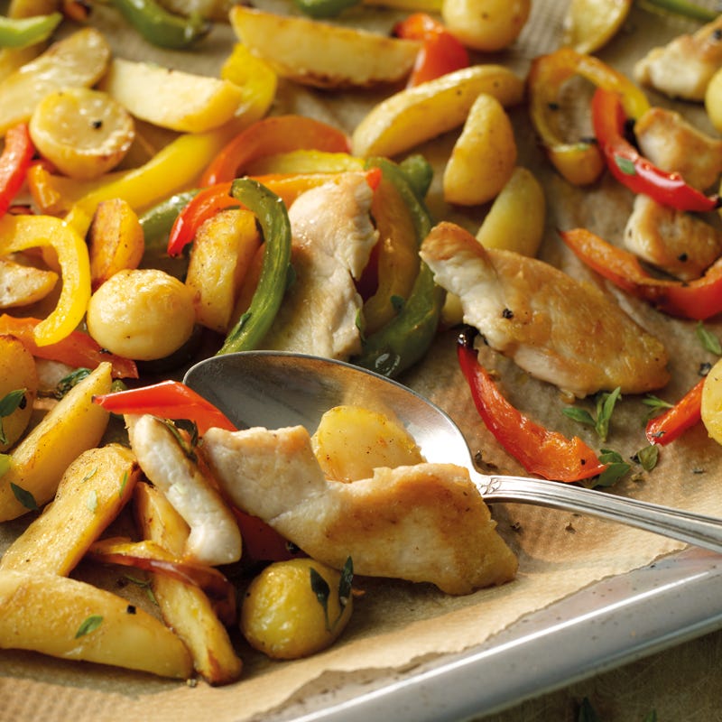 Foto Westernblech mit Putenbrustfilet von WW