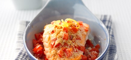 Lachs mit Tomatenkruste