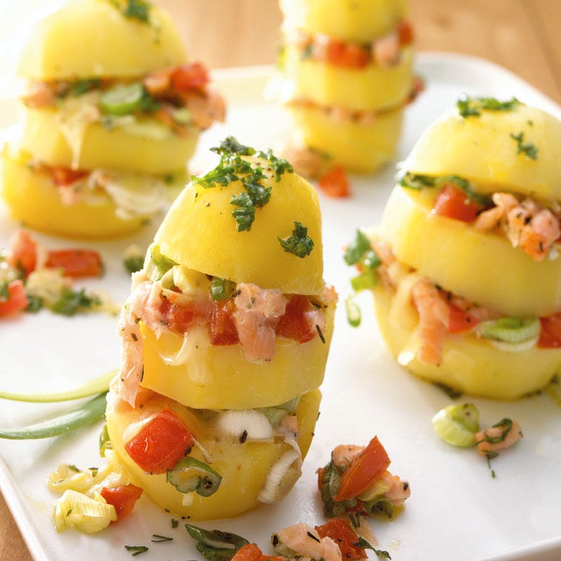 Foto Kartoffel-Türmchen mit Lachssalat von WW