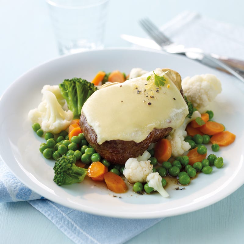 Foto Käsesteaks mit Kaisergemüse von WW