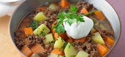 Karotteneintopf mit Tatar
