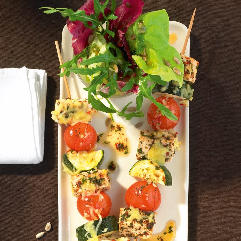 Foto Tofuspieße mit gemischtem Blattsalat von WW