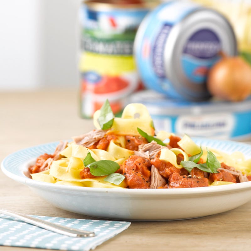 Freche Nudeln mit Thunfischsauce