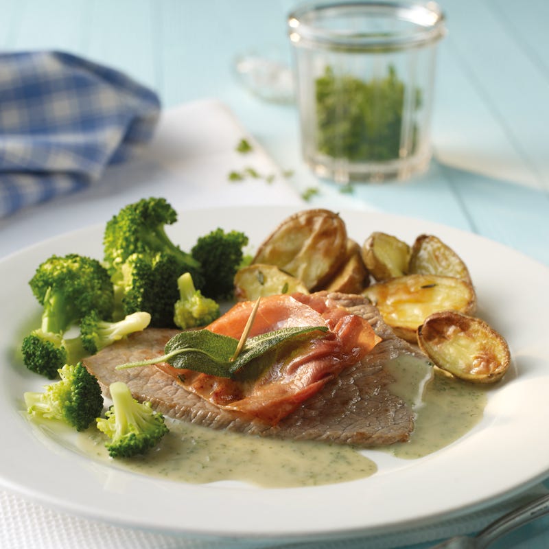 Foto Saltimbocca mit mediterranen Ofenkartoffeln von WW