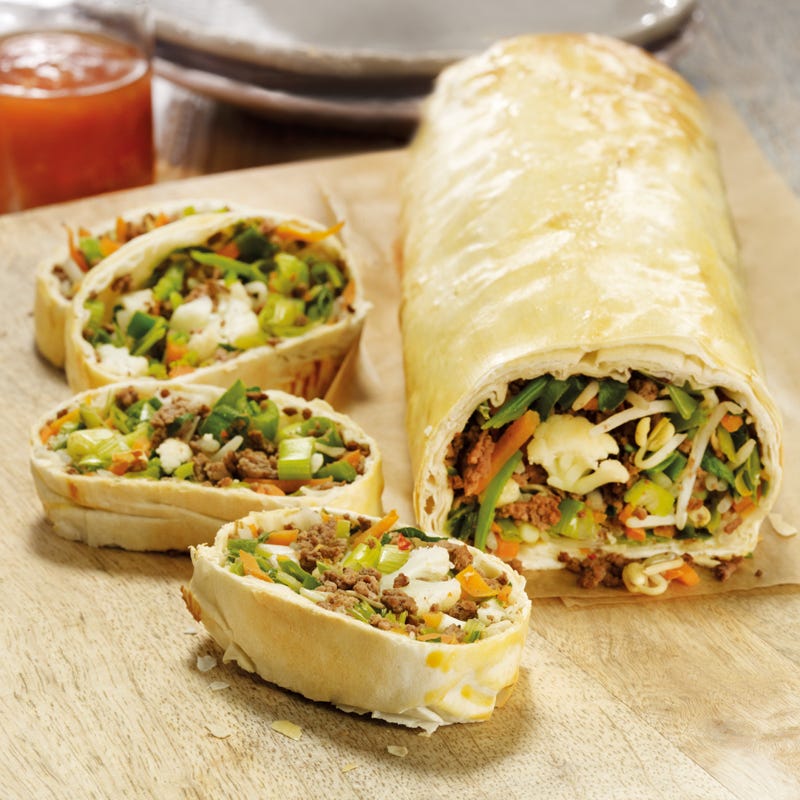 Foto Asia-Gemüsestrudel mit Tatar von WW