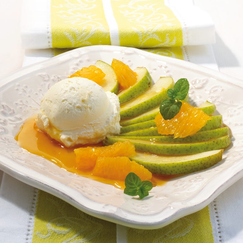 Birnen in Orangen-Karamell