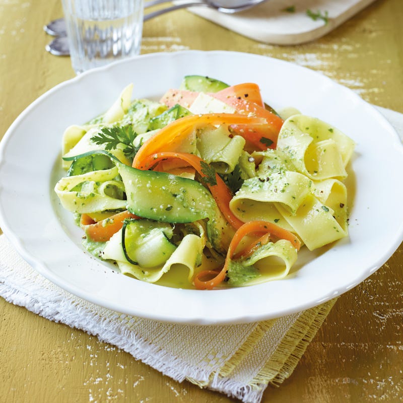 Foto Gemüsebandnudeln mit Petersilienpesto von WW