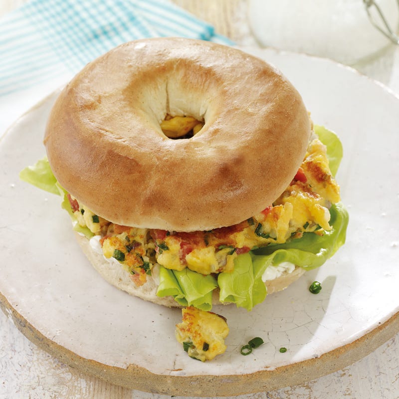 Foto Rühreibagel mit Tomaten von WW