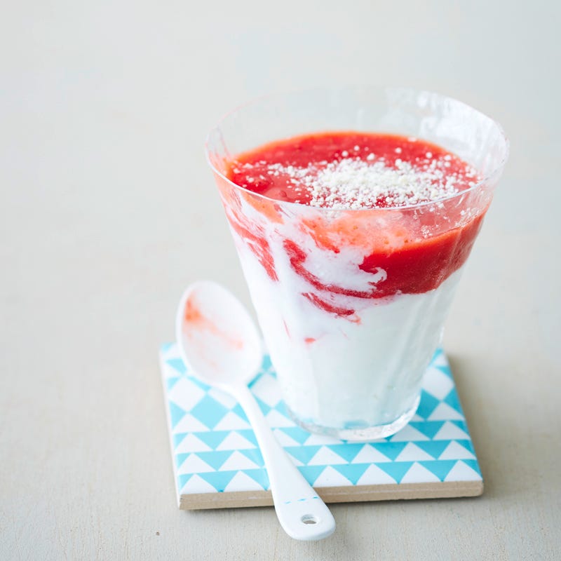 Spaghettieis-Dessert