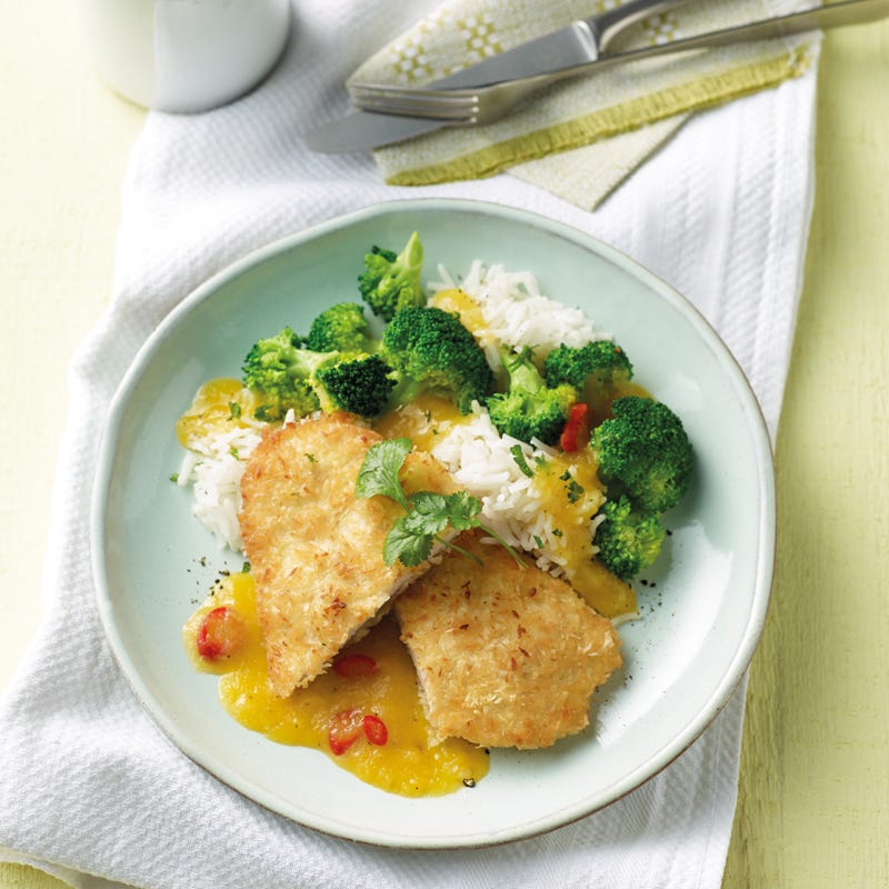 Foto Kokoshähnchen mit Chili-Mango-Sauce von WW